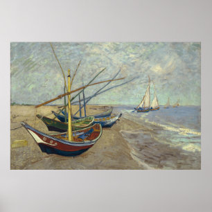 Poster Bateaux de pêche par Vincent Van Gogh