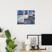 Poster Bateaux de pêche typiques de Provence peints en 2 (Bureau à domicile)