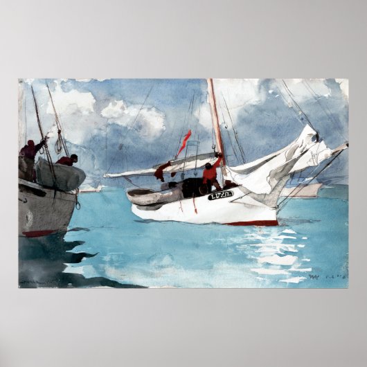 Poster Bateaux de pêche Winslow Homer, Key West (Devant)