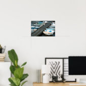 Poster Bateaux de rangée à quai (Bureau à domicile)