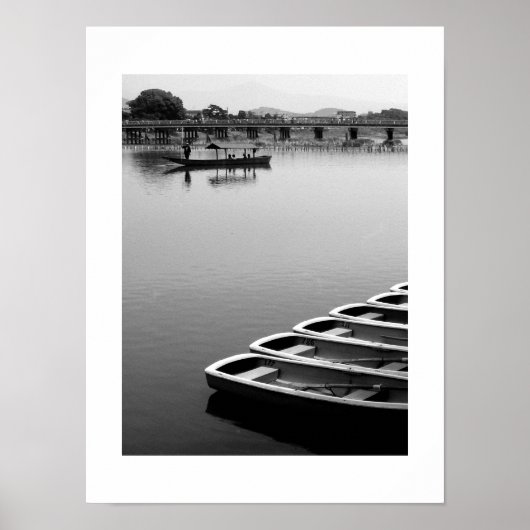 Poster Bateaux de rangée : Arashiyama, Kyoto (Devant)
