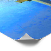 Poster Bateaux de rangée sur Blue Water Lake (Coin)