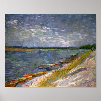 Poster Bateaux de rivière et d'aviron Van Gogh Fine Art