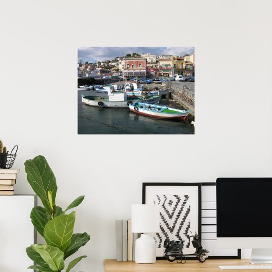 Poster Bateaux de travail (Bureau à domicile)