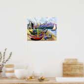 Poster Bateaux de Van Gogh (Cuisine)