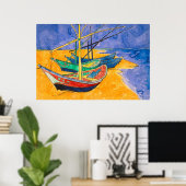 Poster Bateaux de Van Gogh Impressionnisme Plage (Bureau à domicile)