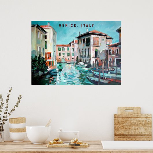 Poster Bateaux de Venise (Cuisine)