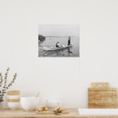 Poster Bateaux du fleuve Saint-Laurent, 1890. Photo vinta (Cuisine)