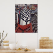 Poster Bateaux Éblouissants Dans l'affiche Drydock 24"x31 (Cuisine)