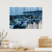Poster bateaux en bord de plage à twilight (Cuisine)
