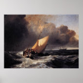 Poster Bateaux hollandais en un vent (Devant)