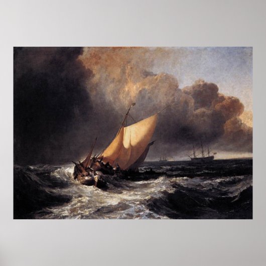 Poster Bateaux hollandais en un vent (Devant)