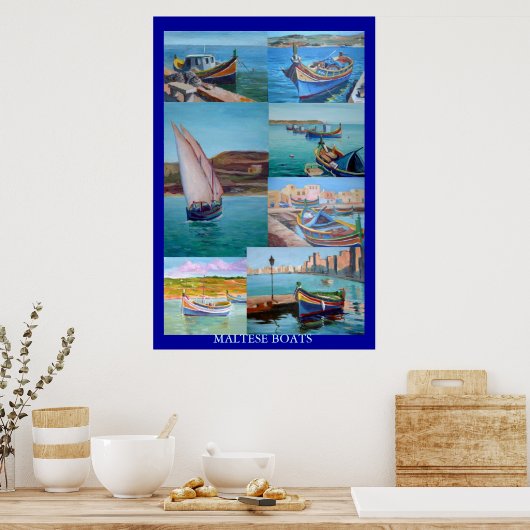 Poster Bateaux maltais (Cuisine)