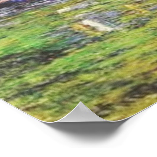 Poster Bateaux rouges à Argenteuil par Claude Monet (Coin)