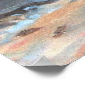 Poster Bateaux rustiques en rangée au bord de l'eau (Coin)