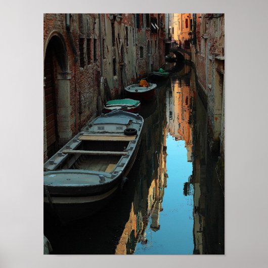 Poster Bateaux sur Canal Water Venice Italie Bâtiments (Devant)