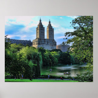 Poster Bateaux sur Central Park Lake, San Remo