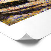 Poster Bateaux sur la plage de Pourville, Low Tide Monet (Coin)