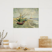 Poster Bateaux sur la plage de Saintes-Maries - Van Gogh (Cuisine)