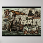 Poster Bateaux viking (Devant)