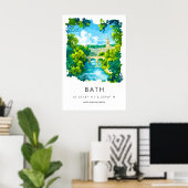 Poster Bath Aquarelle 1 (Bureau à domicile)