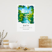 Poster Bath Aquarelle 1 (Cuisine)