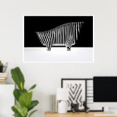 Poster Bath with zebra stripes (Bureau à domicile)