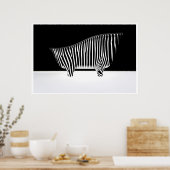 Poster Bath with zebra stripes (Cuisine)