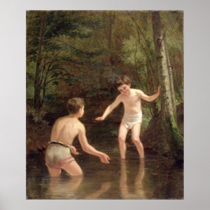 Poster Bathing Boys, 1873