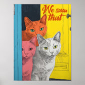 Poster Bathroom Cat Print Bathroom Wall Art Printable Fun (Devant)