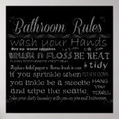 Poster Bathroom Rules (Devant)