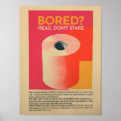 Poster Bathroom Wall Art Retro Toilet Art Prints Funny Ba (Devant)