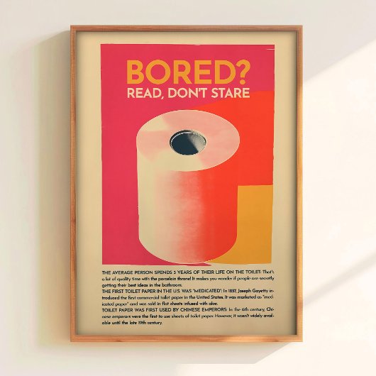 Poster Bathroom Wall Art Retro Toilet Art Prints Funny Ba