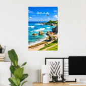 Poster Bathsheba, Barbade - Côte de plage tropicale (Bureau à domicile)