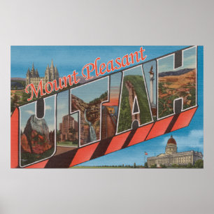 Poster Bâti agréable, Utah - grandes scènes de lettre