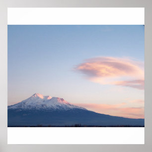 Poster Bâti Shasta, CA au coucher du soleil