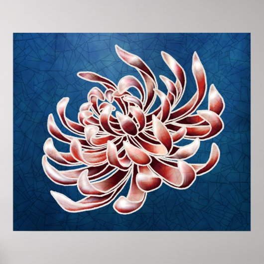 Poster Batik Chrysanthemum (Devant)