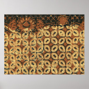 Poster Batik Earthy Coffee Bean Elegant Rustic Rugged