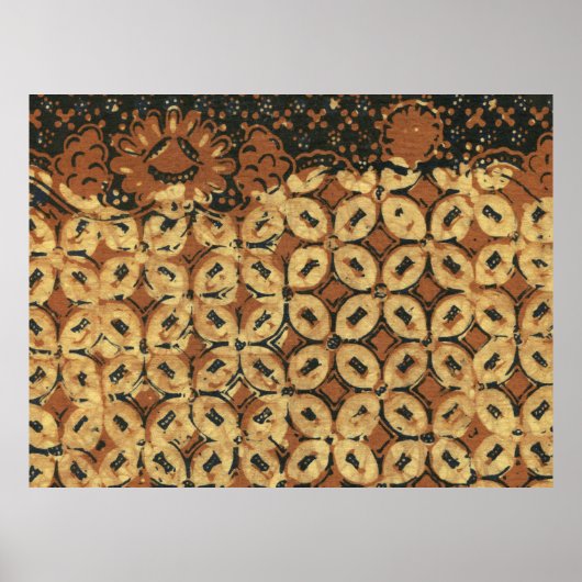 Poster Batik Earthy Coffee Bean Elegant Rustic Rugged (Devant)