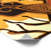 Poster Batik indonésien : motif de la faune de la flore. (Coin)