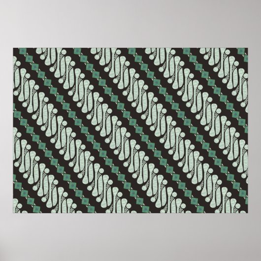 Poster Batik Parang Yogyakarta, dans divers motifs modern (Devant)