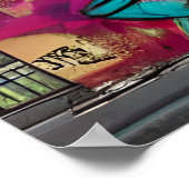 Poster Bâtiment abandonné Art Abstrait de l'IA (Coin)