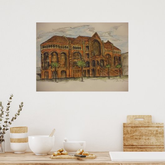 Poster Bâtiment Ashbel Smith (Cuisine)