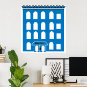 Poster Bâtiment Blue
