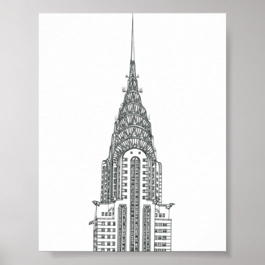 Poster Bâtiment Chrysler (Devant)