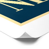 Poster Bâtiment Chrysler en bleu blanc rouge (Coin)