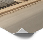 Poster Bâtiment Colonial Voiture Jaune Havane Cuba (Coin)