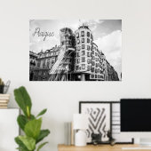 Poster Bâtiment dansant à Prague (Bureau à domicile)