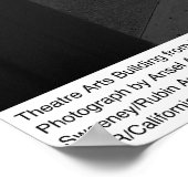 Poster Bâtiment d'arts théâtraux de Breezeway, UCD (Coin)