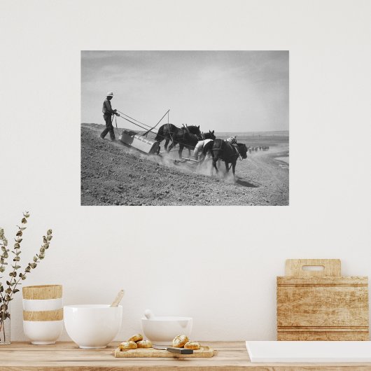 Poster Bâtiment de barrage : 1936 (Cuisine)